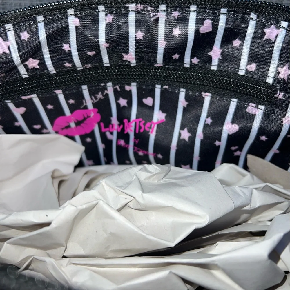 Betsey Johnson pinkish lavenderish satchel bag - Picture 6 of 7